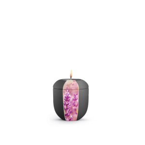 Edition Natura, Samtton anthrazit, Lavendel, Gedenklicht