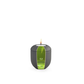 Edition Natura, Samtton anthrazit, Wassertropfen, Gedenklicht Edition Natura, Samtton anthrazit, Wassertropfen, Gedenklicht