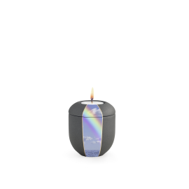 Edition Natura, Samtton anthrazit, Regenbogen, Gedenklicht Edition Natura, Samtton anthrazit, Regenbogen, Gedenklicht