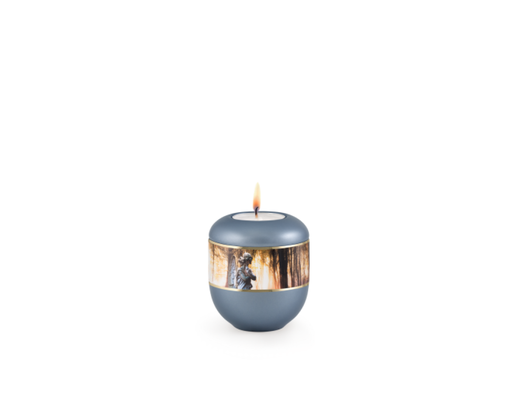 Edition 360°, perlmutt stahlgrau - Gedenklicht, Engel