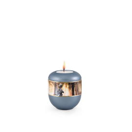 Edition 360°, perlmutt stahlgrau - Gedenklicht, Engel