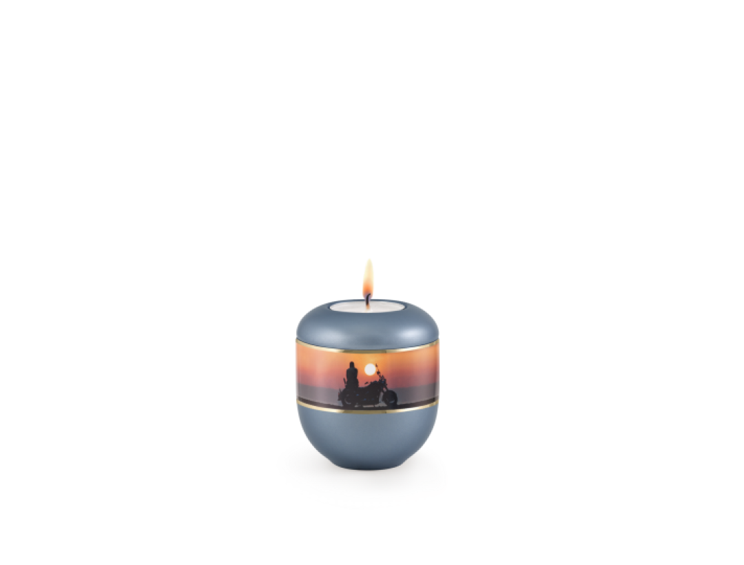 Edition 360°, perlmutt stahlgrau - Gedenklicht, Motorrad