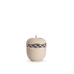 Edition Intarsia, Creme handbemalt, Wellen, Gedenklicht