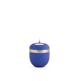 Edition Alicante, Samtton azur, Goldstreifen, Gedenklicht Edition Alicante, Samtton azur, Goldstreifen, Gedenklicht