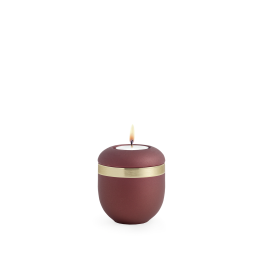 Edition Alicante, Samtton rubin, Goldstreifen, Gedenklicht Edition Alicante, Samtton rubin, Goldstreifen, Gedenklicht