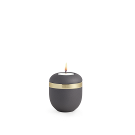 Edition Alicante, Samtton anthrazit, Goldstreifen, Gedenklicht