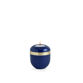 Edition Alicante, hochglanz königsblau Goldstreifen, Gedenklicht Edition Alicante, hochglanz königsblau Goldstreifen, Gedenklicht