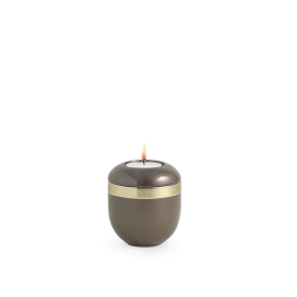 Edition Alicante, hochglanz hellbraun, Goldstreifen, Gedenklicht