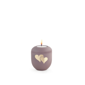 Edition Pastell, Soft-Touch-Oberfläche, Altrosa, Herzen, Gedenklicht Edition Pastell, Soft-Touch-Oberfläche, Altrosa, Herzen, Gedenklicht