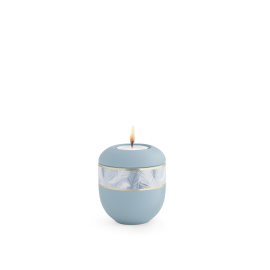 Edition Pastell, Soft-Touch-Oberfläche, Türkis, Federdekor, Gedenklicht Edition Pastell, Soft-Touch-Oberfläche, Türkis, Federdekor, Gedenklicht