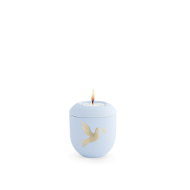 Edition Pastell, Soft-Touch-Oberfläche, Hellblau, Taube, Gedenklicht Edition Pastell, Soft-Touch-Oberfläche, Hellblau, Taube, Gedenklicht