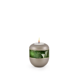 Edition Poesie, perlmutt fumé - Gedenklicht, Calla,Begrenzt ist das Leben… Edition Poesie, perlmutt fumé - Gedenklicht, Calla,Begrenzt ist das Leben…