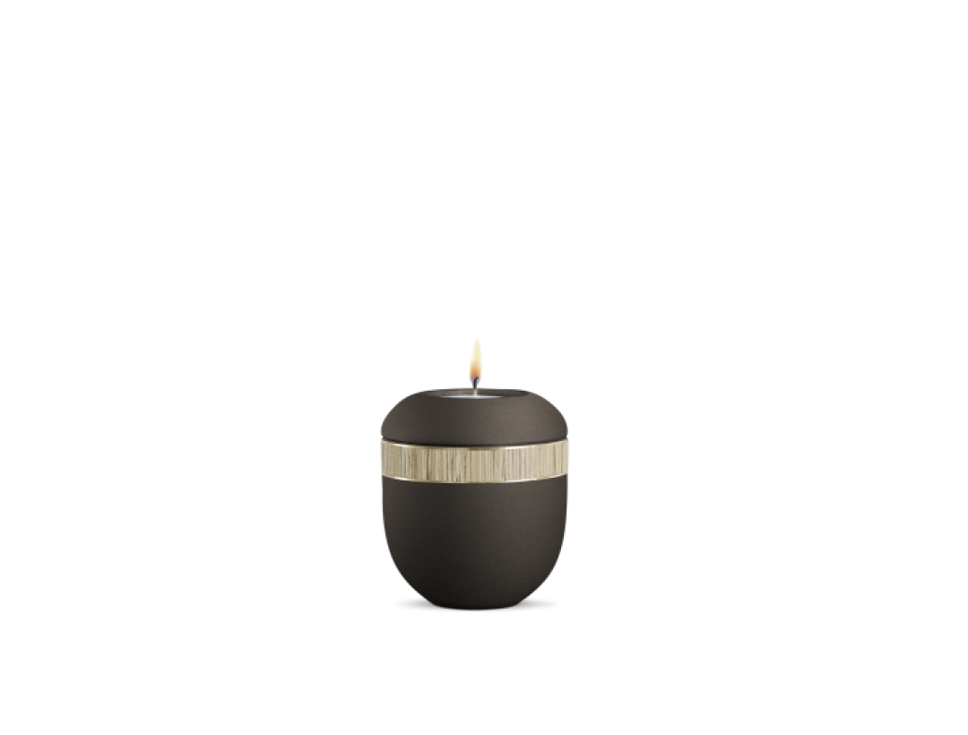 Gedenklicht, Infinity Foresta, velvet Siena, Bambusdekor