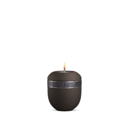 Gedenklicht, Infinity Veta, velvet Siena, schwarz gebürstetes Dekor Gedenklicht, Infinity Veta, velvet Siena, schwarz gebürstetes Dekor