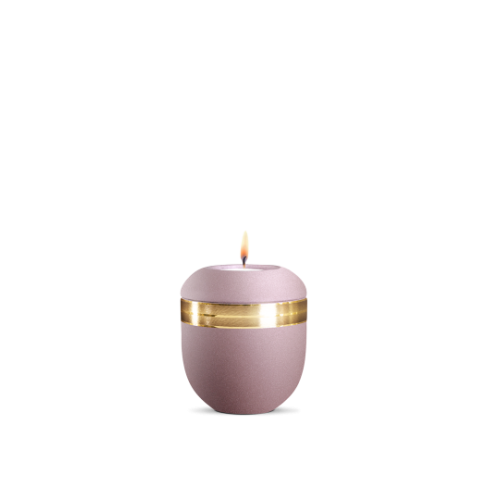 Gedenklicht, Infinity Ouro, velvet Rosé, gebürstetes Golddekor