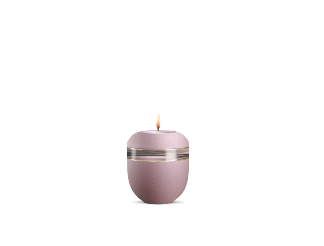 Gedenklicht, Infinity Sorrento, velvet Rosé, Wellendekor
