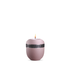 Gedenklicht, Infinity Veta, velvet Rosé, schwarz gebürstetes Dekor