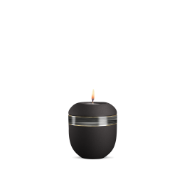 Gedenklicht, Infinity Sorrento, velvet Schwarz, Wellendekor