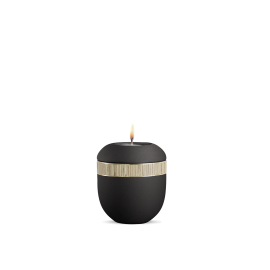 Gedenklicht, Infinity Foresta, velvet Schwarz, Bambusdekor