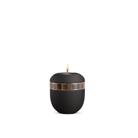 Gedenklicht, Infinity Foresta, velvet Schwarz, Zebranodekor