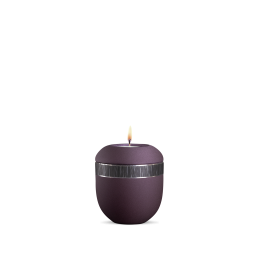 Gedenklicht, Infinity Veta, velvet Berry, schwarz gebürstetes Dekor