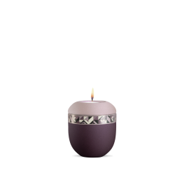 Gedenklicht, Infinity Artista, velvet Berry/Rosé, geometrisches Dekor