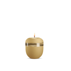Gedenklicht, Infinity Sorrento, velvet Goldocker, Wellendekor