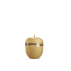 Gedenklicht, Infinity Sorrento, velvet Goldocker, Wellendekor