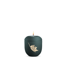 Edition Facette, Velvet Petrol, Blätter, Gedenklicht Edition Facette, Velvet Petrol, Blätter, Gedenklicht