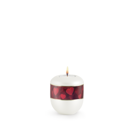 Edition Rouge, perlmutt - Gedenklicht, Motiv Herzen Edition Rouge, perlmutt - Gedenklicht, Motiv Herzen