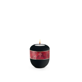 Edition Rouge, Samton tiefschwarz - Gedenklicht, Motiv Kreuze Edition Rouge, Samton tiefschwarz - Gedenklicht, Motiv Kreuze