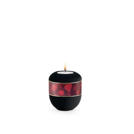 Edition Rouge, Samton tiefschwarz - Gedenklicht, Motiv Herzen Edition Rouge, Samton tiefschwarz - Gedenklicht, Motiv Herzen