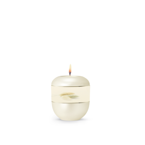 Gedenklicht, Edition 360°, Perlmutt champagner, Gräsermotiv BOK