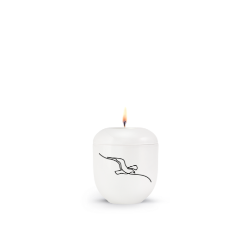 Edition Linea, Samton Weiß, Möwe, Porzellan, Gedenklicht