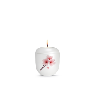 Edition Aurelia, Perlmutt weiss, Kirschblüte, Gedenklicht