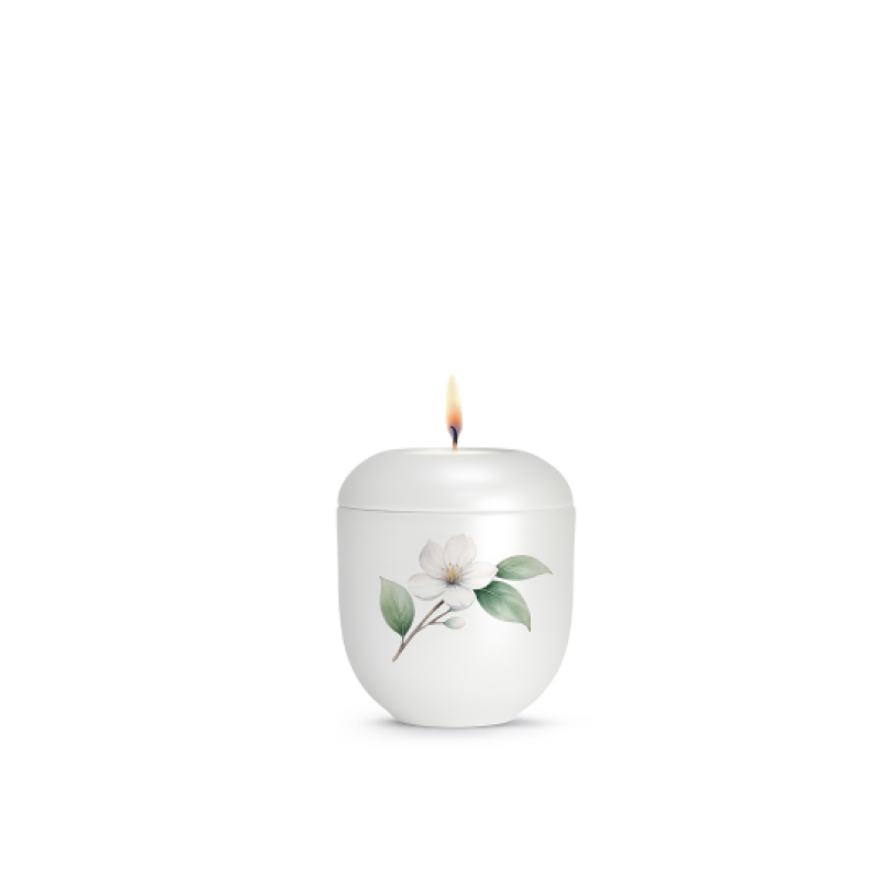 Edition Aurelia, Perlmutt weiss, Apfelblüte, Gedenklicht