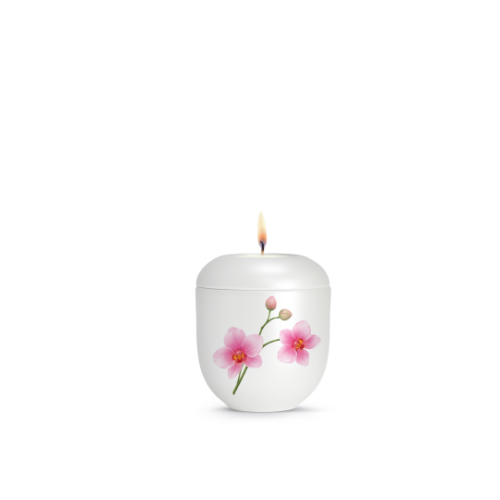 Edition Aurelia, Perlmutt weiss, Orchidee, Gedenklicht