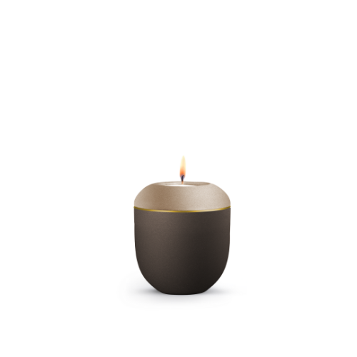 Edition Blomera, Siena/Champagner, Goldband, Gedenklicht