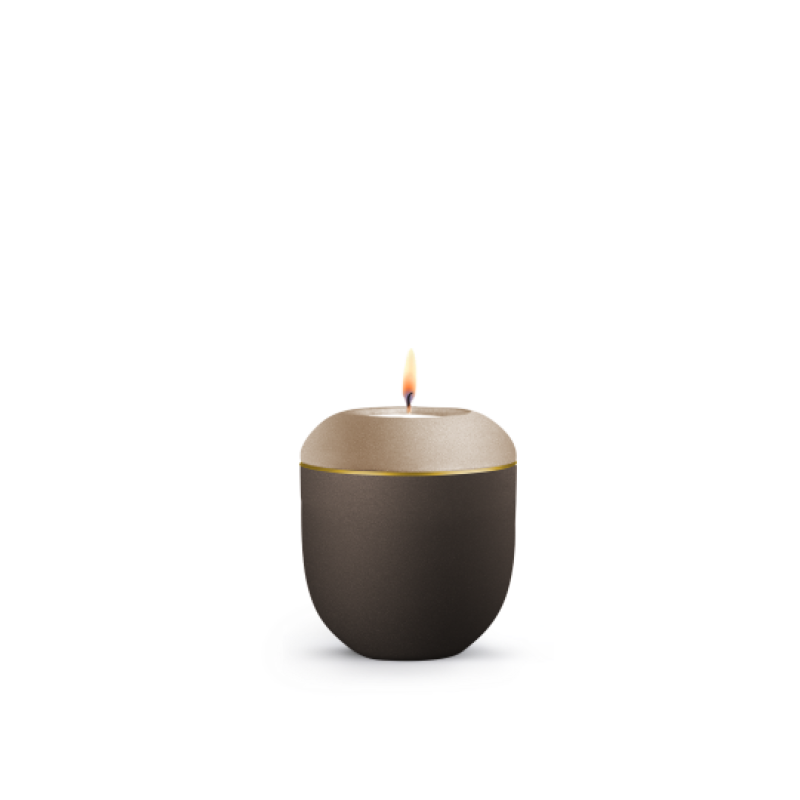Edition Blomera, Siena/Champagner, Goldband, Gedenklicht