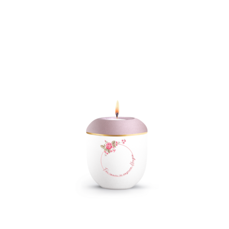 Edition Pure Blossom, Rosé, "Für immer in unseren Herzen", Gedenklicht