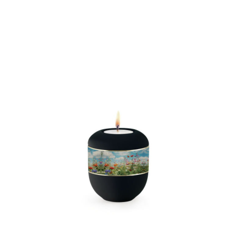 Edition Ventura, Samton schwarz, PEKA Motiv Blumenwiese, Gedenklicht