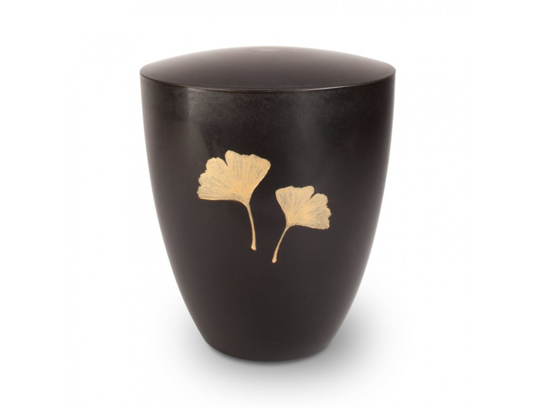 Genesis Gravur Ginkgoblatt Schwarz