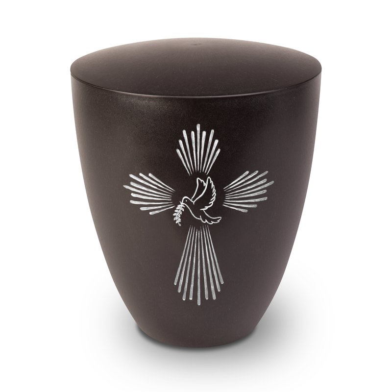 Genesis Gravur Taube und Kreuz  Schwarz