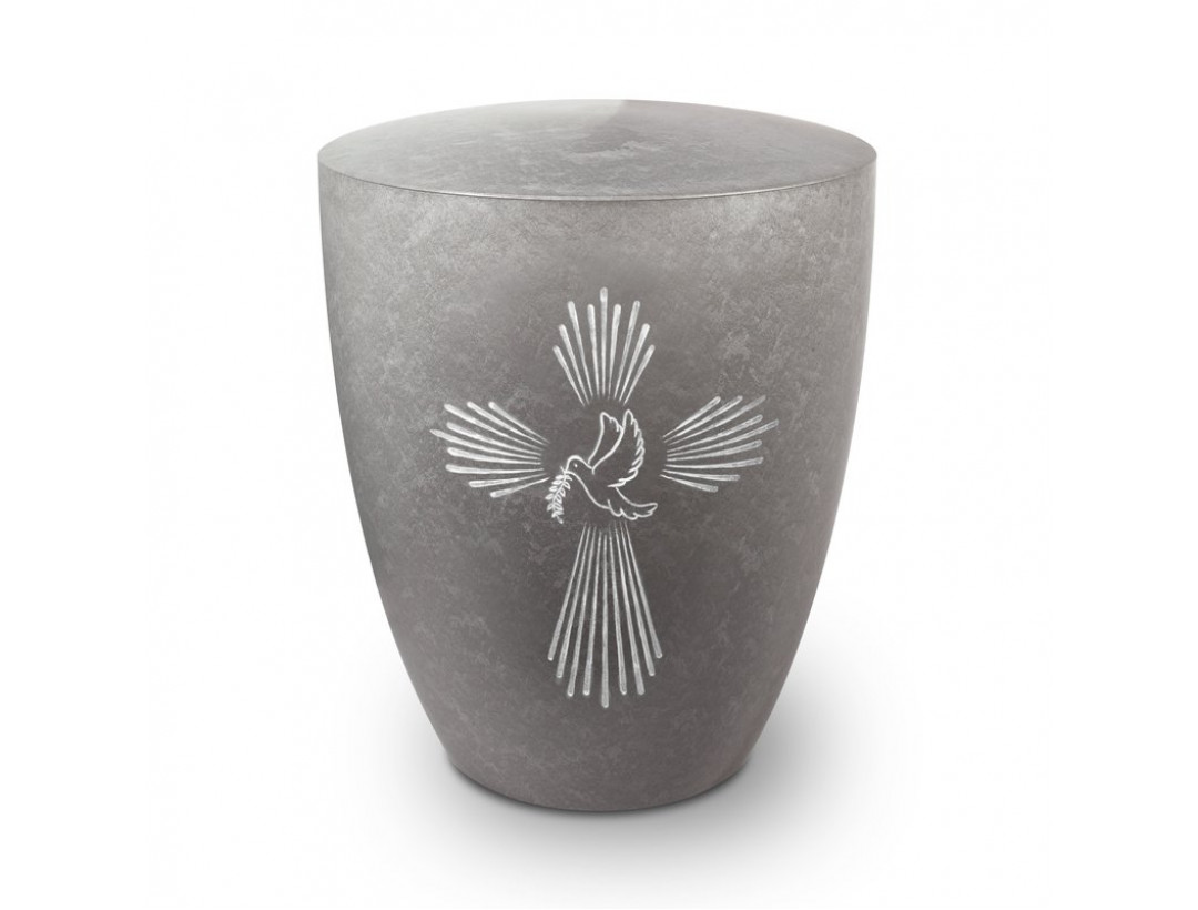 Genesis Gravur Taube und Kreuz Silber