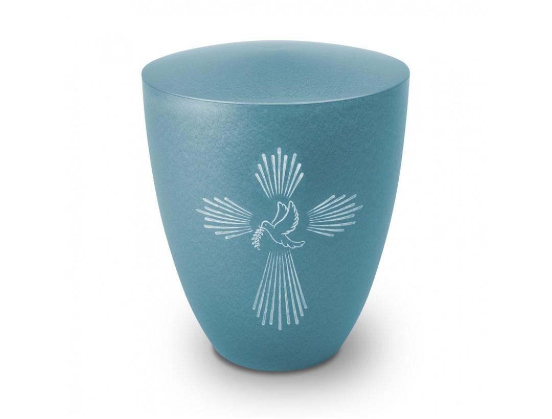 Genesis Gravur Taube und Kreuz Vergissmeinnicht