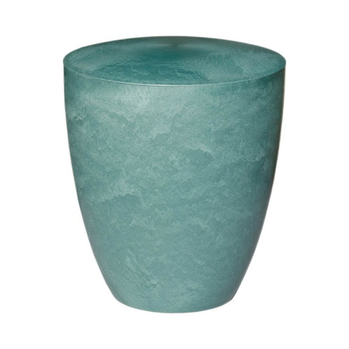 Die Alento Urne Genesis Classic Jade ist in einem sanften Jadegrün gehalten, hat eine ovale Form und eine glatte Oberfläche, sichtbar in einer Gesamtansicht.