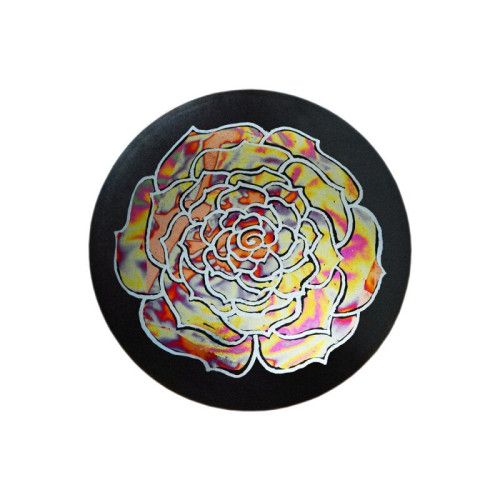 Genesis Schwarz mit Design Rosenblüte