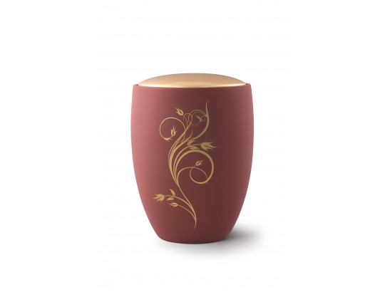 Anhydrit, Samtton Rotbraun, goldener Deckel, florales Ornament, Edition Sevilla