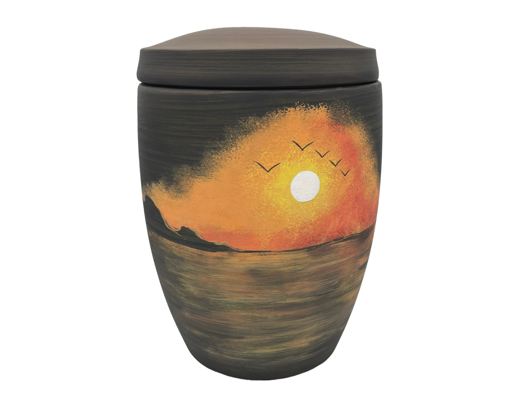 Vögel im Sonnenuntergang