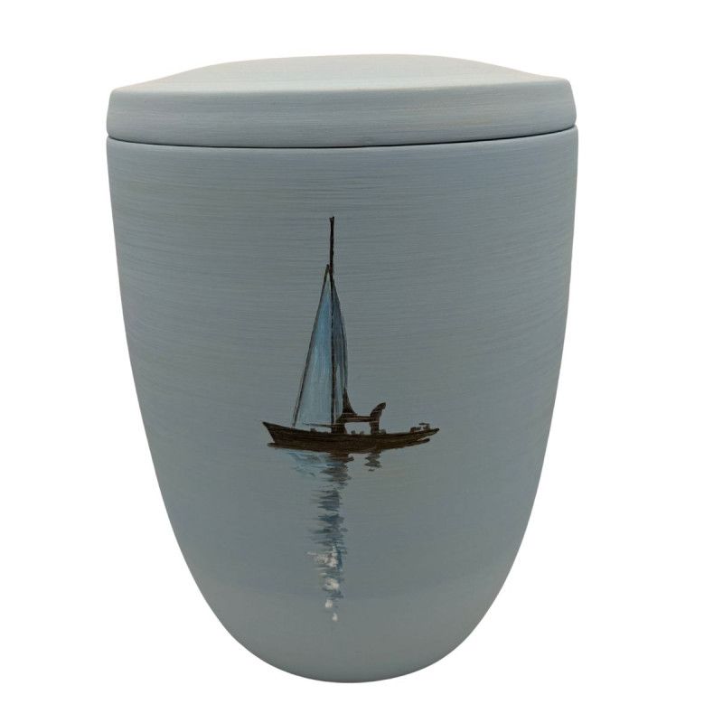 Stilles Segelboot - hellblau